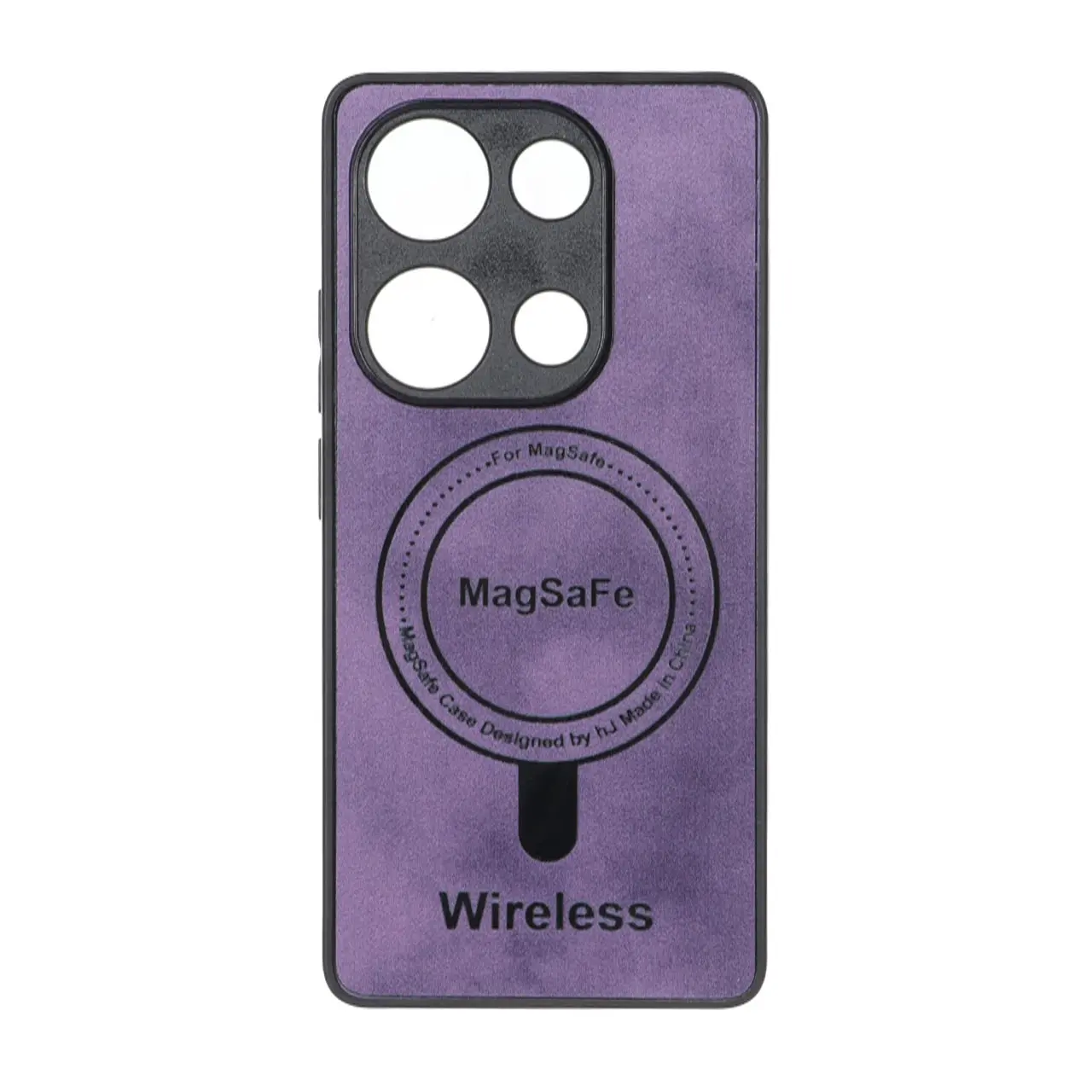 قاب Wireless طرح مگ سیف محافظ لنز برجسته Xiaomi Redmi Note 14S / Note 13 Pro 4G / Poco M6 Pro 4G - بنفش