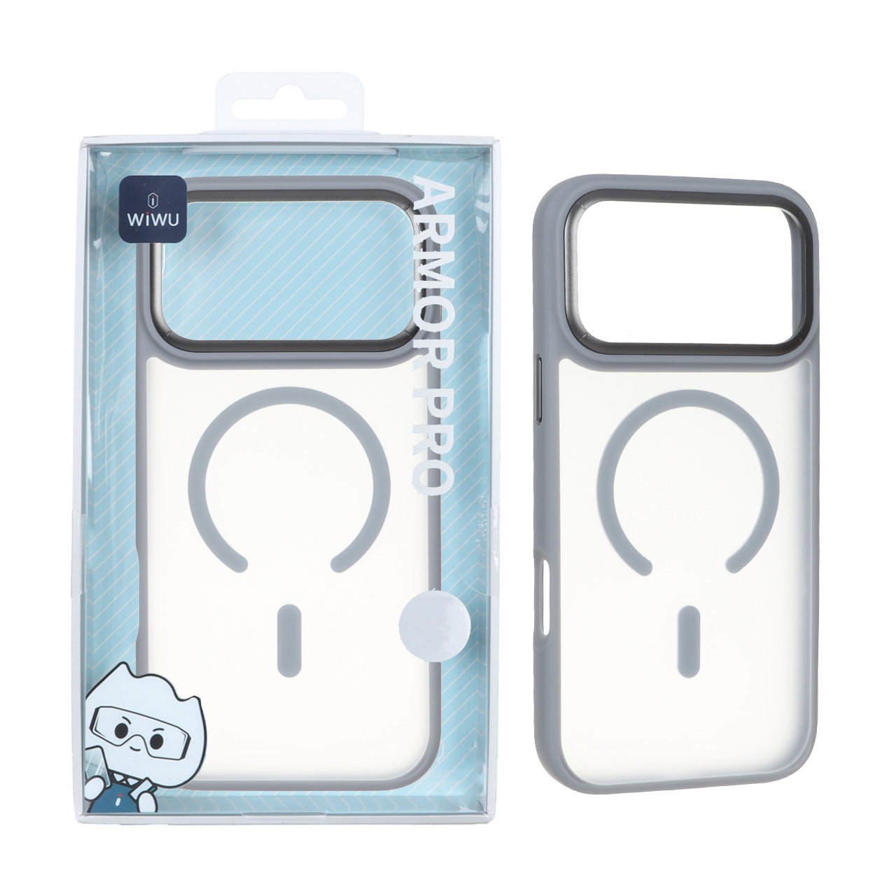 قاب اورجینال Armor Pro FGG-012 مات MagSafe مدل Apple iPhone 17 Pro Max - طوسی (پک دار)
