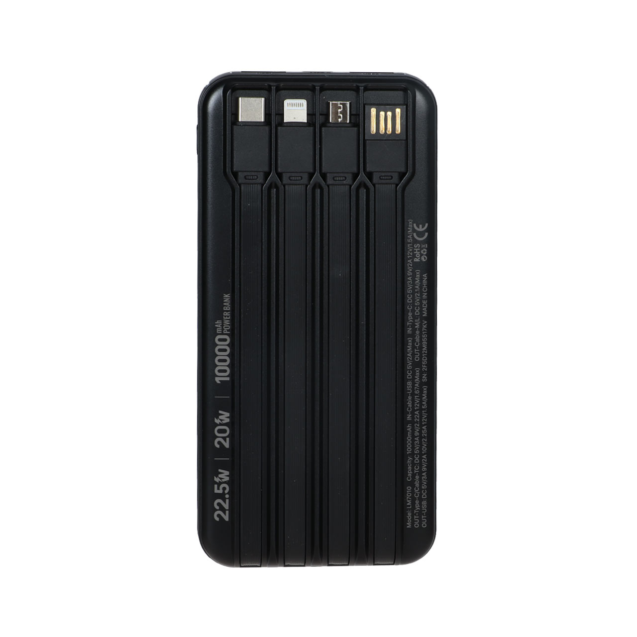 پاوربانک PD و فست شارژ Liami 10000Ah مدل LM7010 22.5W - مشکی (گارانتی شش ماهه شرکتی)