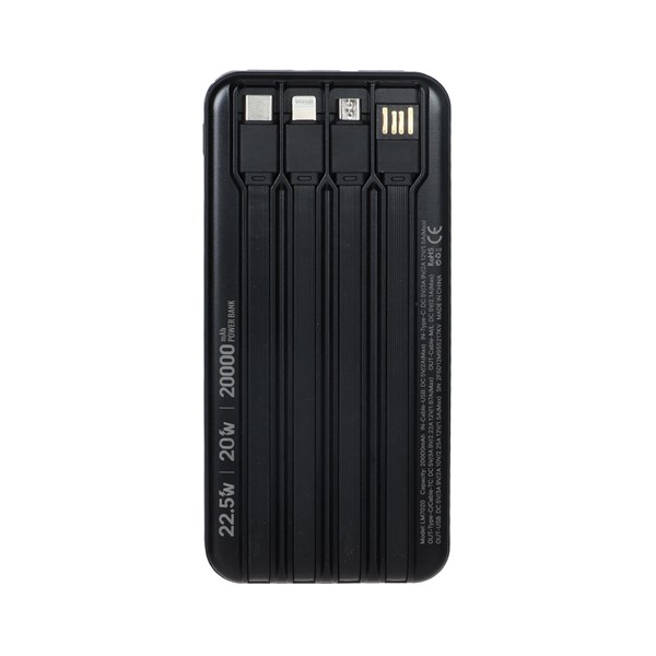 پاوربانک PD و فست شارژ Liami 20000Ah مدل LM7020 22.5W - مشکی (گارانتی شش ماهه شرکتی)