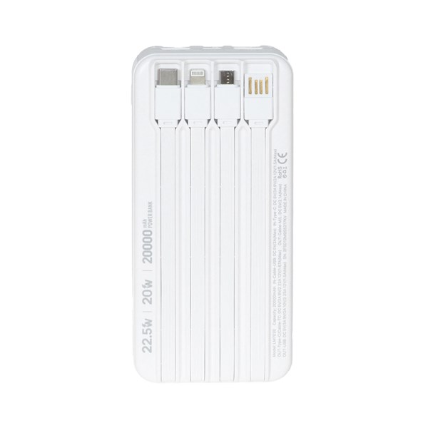 پاوربانک PD و فست شارژ Liami 20000Ah مدل LM7020 22.5W - سفید (گارانتی شش ماهه شرکتی)