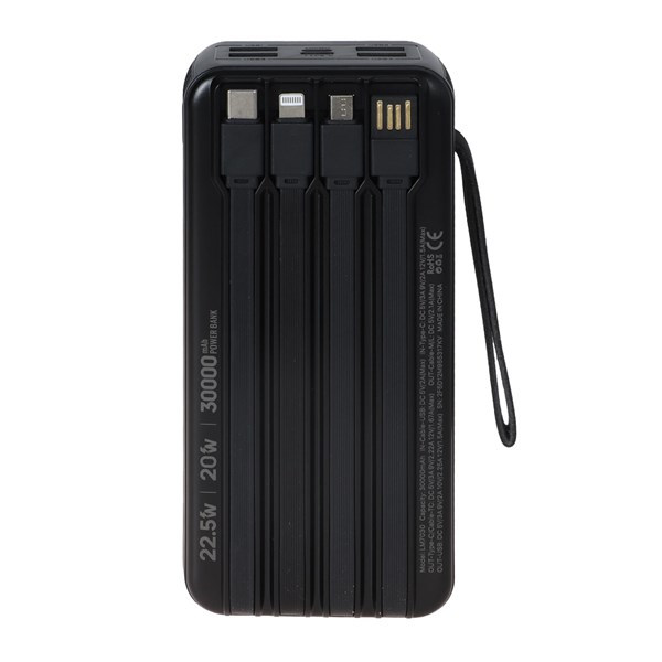 پاوربانک PD و فست شارژ Liami 30000Ah مدل LM7030 22.5W - مشکی (گارانتی شش ماهه شرکتی)