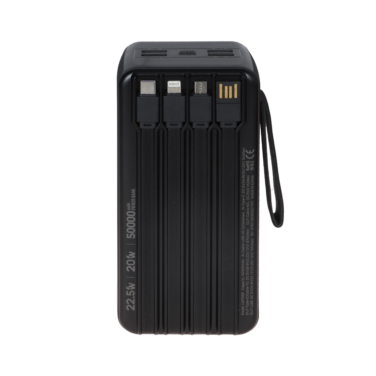 پاوربانک PD و فست شارژ Liami 50000Ah مدل LM7050 22.5W - مشکی (گارانتی شش ماهه شرکتی)