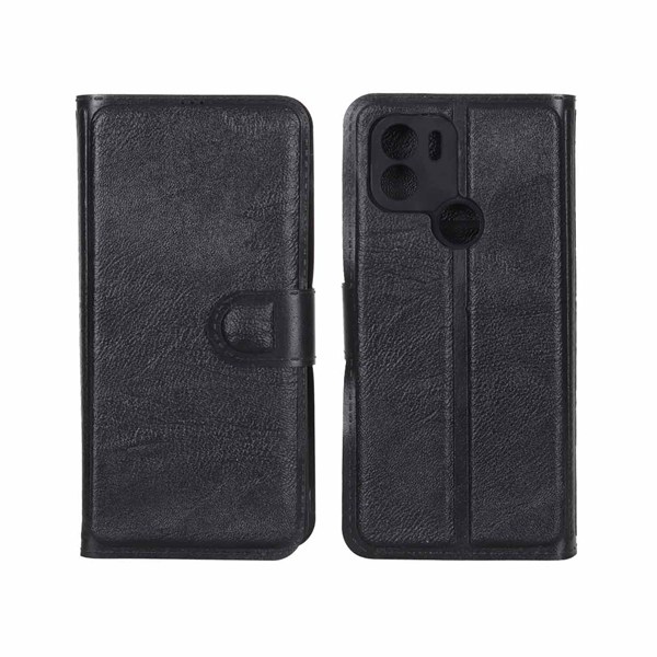 کیف موبایل چرمی مگنتی محافظ لنزدار Xiaomi Redmi A1 Plus / Redmi A2 Plus - مشکی
