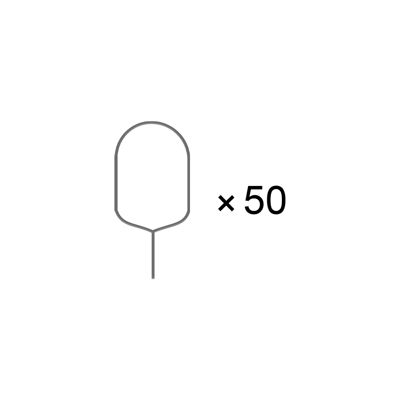 سوزن سیم کارت کد2 - نقره ای - ASP (بسته 50 عددی)