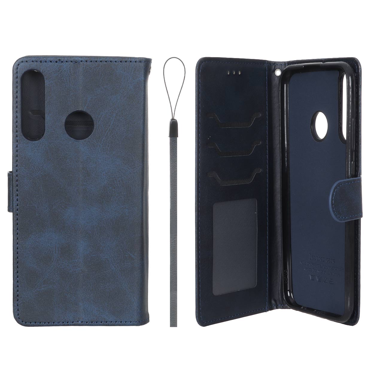 کیف موبایل مگنتی درجه یک داخل خز MNC Plus مدل Huawei Y7p - سرمه ای