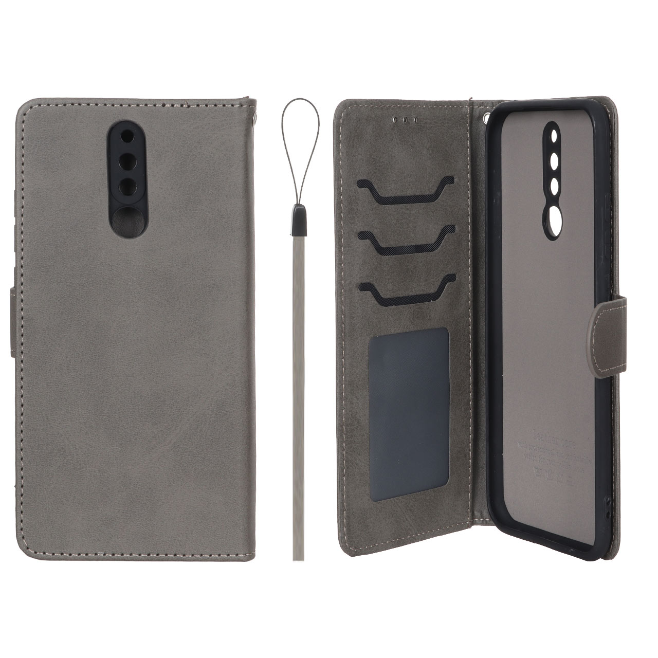 کیف موبایل مگنتی درجه یک داخل خز MNC Plus مدل Xiaomi Redmi 8A - خاکستری
