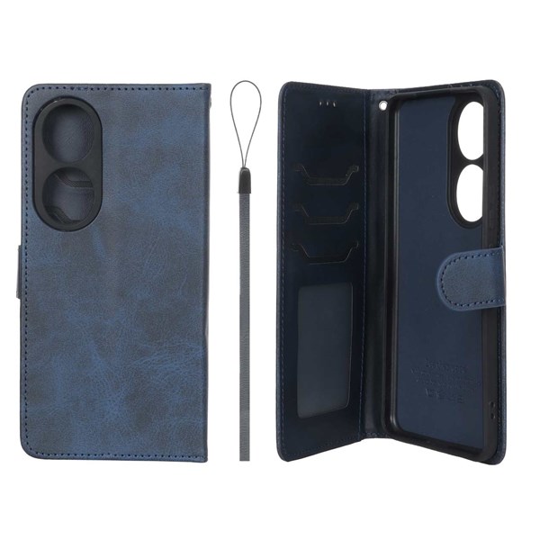 کیف موبایل مگنتی درجه یک داخل خز MNC Plus مدل Honor 90 - سرمه ای