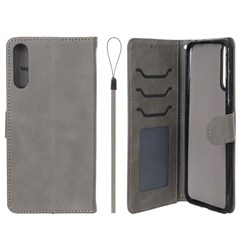 کیف موبایل مگنتی درجه یک داخل خز MNC Plus مدل Huawei Y8p - خاکستری