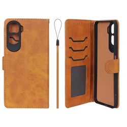 کیف موبایل مگنتی درجه یک داخل خز MNC Plus مدل Honor 90 Lite - عسلی