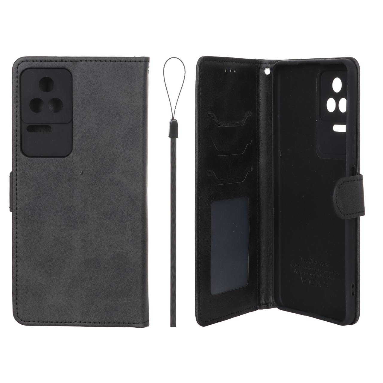 کیف موبایل مگنتی درجه یک داخل خز MNC Plus مدل Xiaomi Poco F4 / K30S - مشکی
