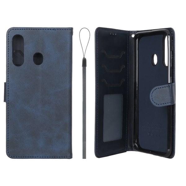 کیف موبایل مگنتی درجه یک داخل خز MNC Plus مدل Samsung Galaxy A60 - سرمه ای