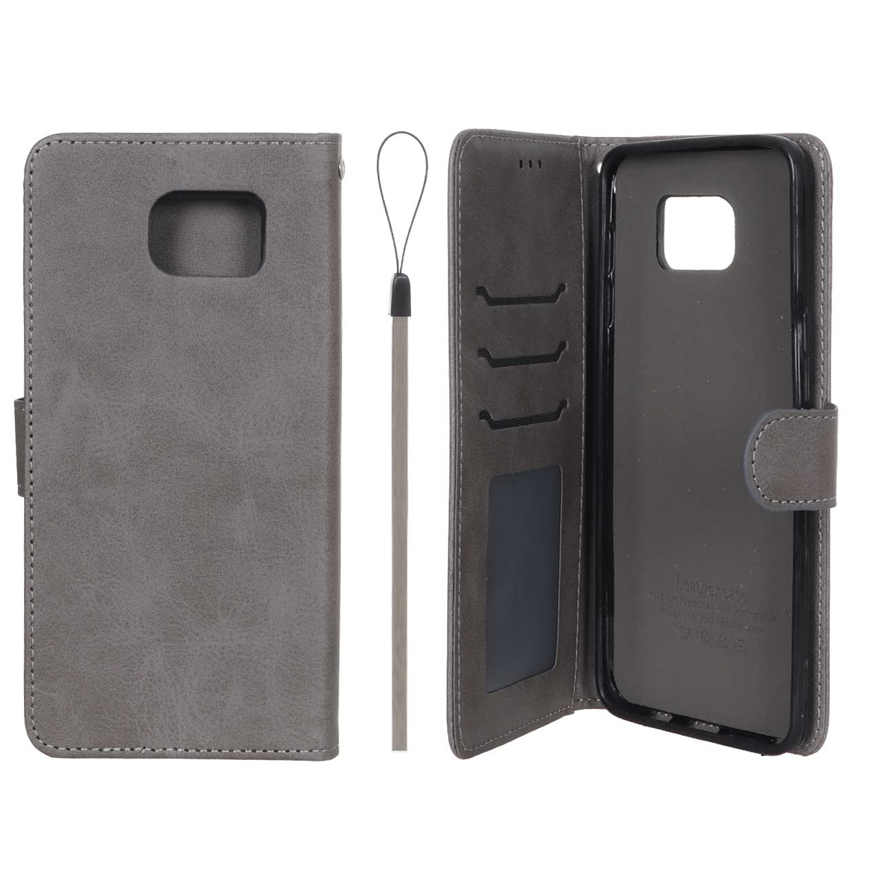 کیف موبایل مگنتی درجه یک داخل خز MNC Plus مدل Samsung Galaxy Note 5 - خاکستری