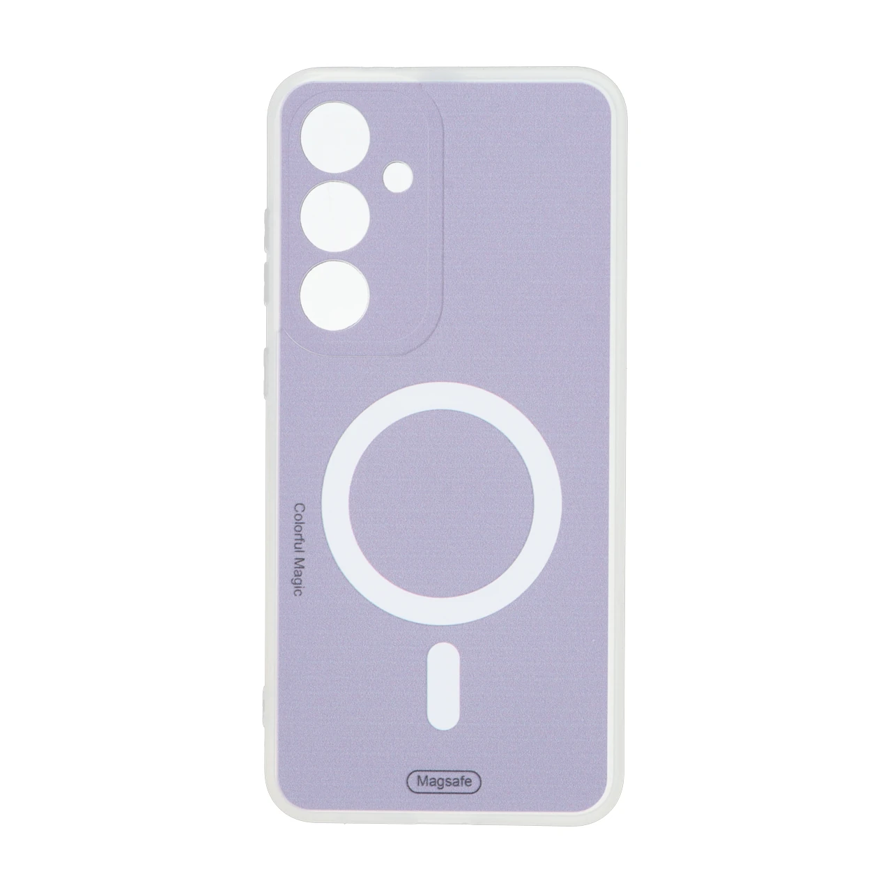 قاب Colorful Magic طرح مگ سیف محافظ لنزدار Samsung Galaxy S24 FE - بنفش