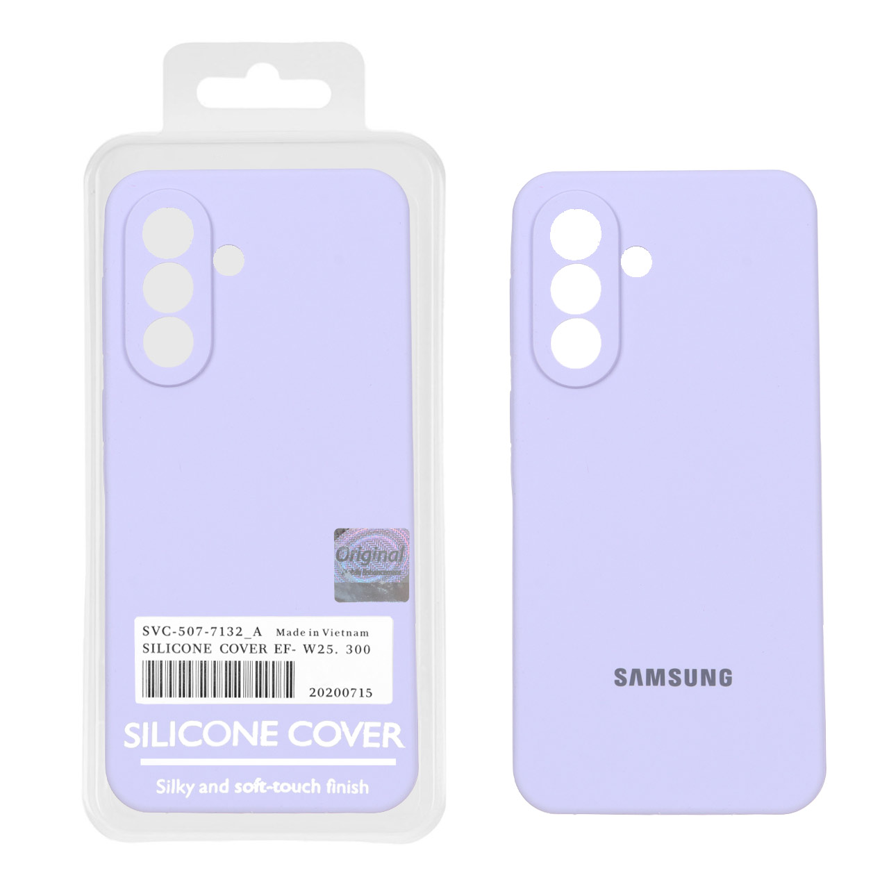 قاب سیلیکونی پاک کنی اورجینال Master Quality مدل Samsung Galaxy A57 - یاسی (پک دار)