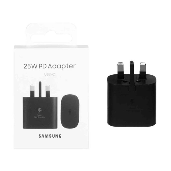 شارژر دیواری سه پین SAMSUNG 25W TA800 (فست و PD) - مشکی - BSA (کارکرده)