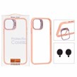 قاب BRACKET لنز آلومینیومی با ست محافظ لنز رینگی Apple iPhone 12 - گلبهی (پک دار)