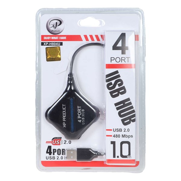 هاب 4 پورت XP Product USB2.0 مدل XP-H804U - مشکی