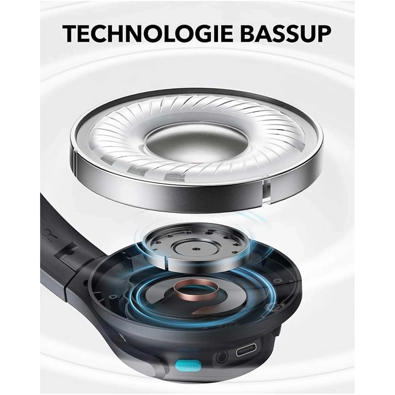 هدفون بی سیم Anker مدل Soundcore Q11i A3005HA1 - خاکستری (گارانتی شش ماهه ایویز)