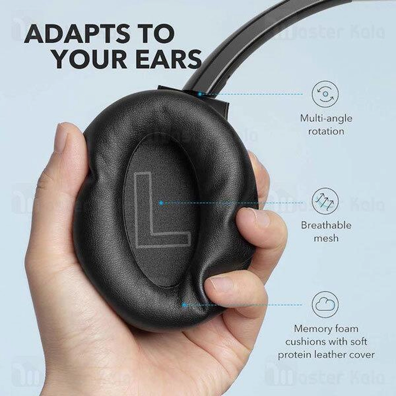 هدفون بی سیم ANKER مدل LIFE Q20 (Upgraded)  A3025015 - مشکی (گارانتی شش ماهه ایویز)