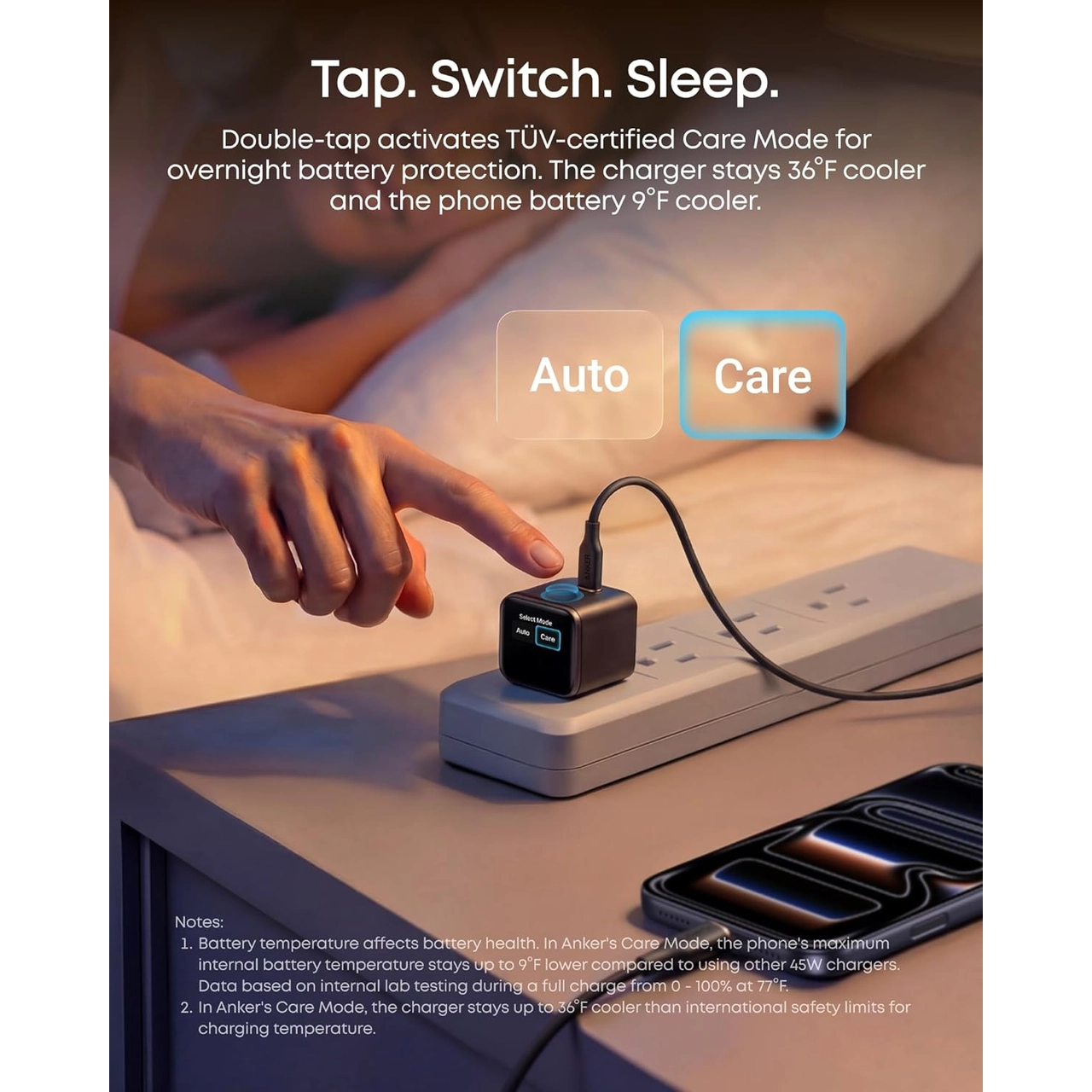 شارژر دیواری فست تک پورت ANKER مدل A121DP21 Nano Charger Foldable 180° 45W - سفید (گارانتی شش ماهه ایویز)