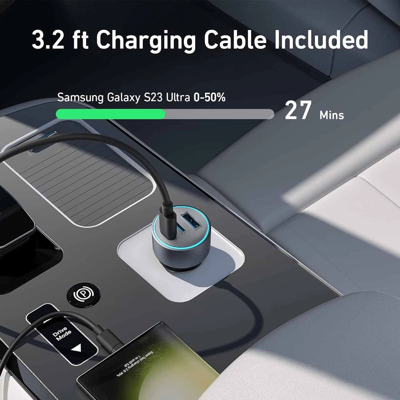 شارژر فندکی فست سه پورت ANKER مدل A2736H11 67W - مشکی (گارانتی شش ماهه ایویز)