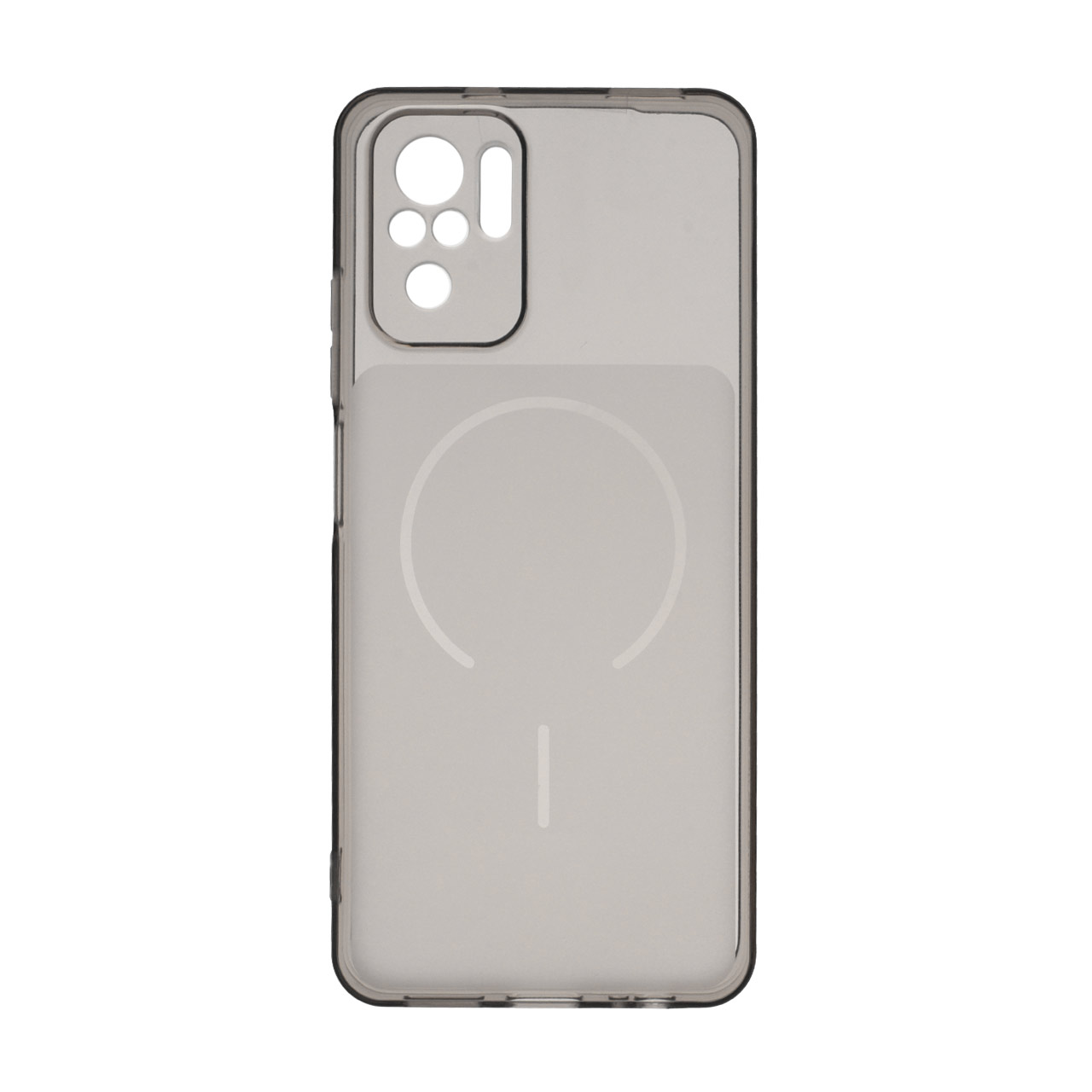 قاب ژله ای شفاف مستطیلی طرح مگ سیف محافظ لنزدار Xiaomi Redmi Note 10 4G / Redmi Note 10S / Poco M5S - مشکی