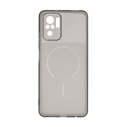 قاب ژله ای شفاف مستطیلی طرح مگ سیف محافظ لنزدار Xiaomi Redmi Note 10 4G / Redmi Note 10S / Poco M5S - مشکی