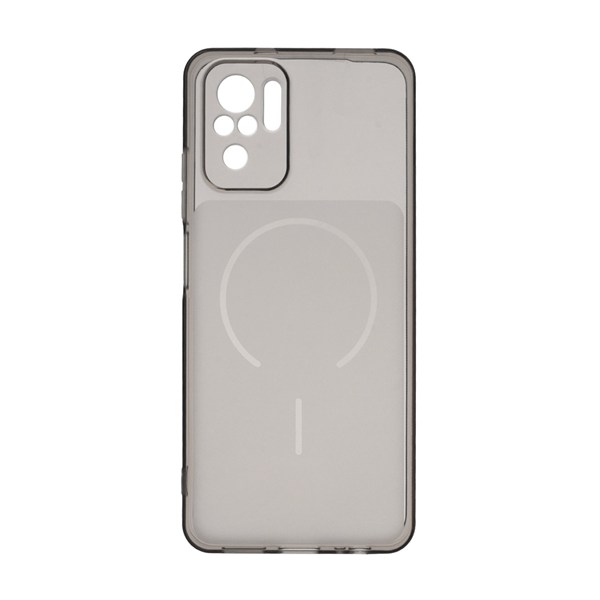 قاب ژله ای شفاف مستطیلی طرح مگ سیف محافظ لنزدار Xiaomi Redmi Note 10 4G / Redmi Note 10S / Poco M5S - مشکی