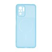 قاب ژله ای شفاف مستطیلی طرح مگ سیف محافظ لنزدار Xiaomi Redmi Note 10 4G / Redmi Note 10S / Poco M5S - آبی