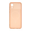 قاب ژله ای شفاف مستطیلی طرح مگ سیف محافظ لنزدار Samsung Galaxy A03 Core - نارنجی