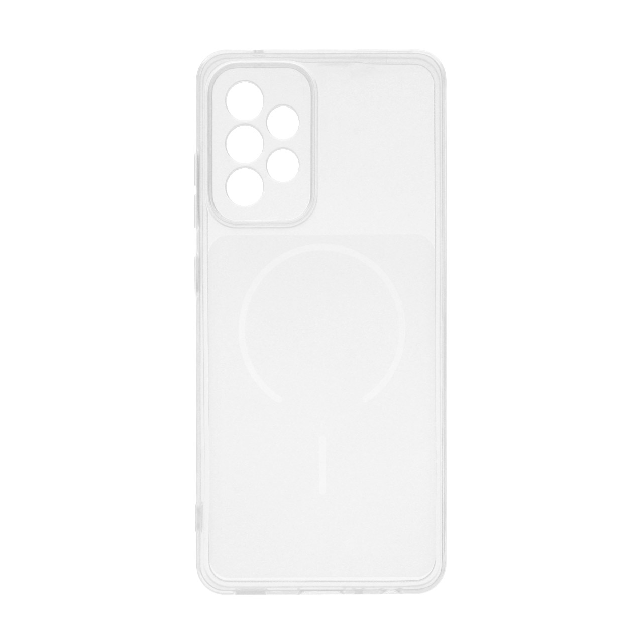 قاب ژله ای شفاف مستطیلی طرح مگ سیف محافظ لنزدار Samsung Galaxy A52 / A52s