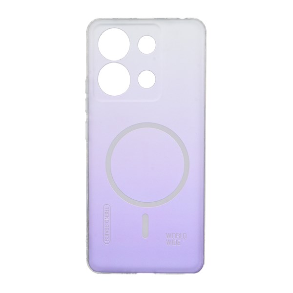 قاب World Wide مات طرح مگ سیف محافظ لنزدار Xiaomi Redmi Note 13 4G - بنفش روشن