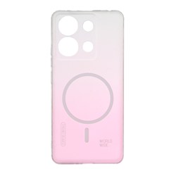 قاب World Wide مات طرح مگ سیف محافظ لنزدار Xiaomi Redmi Note 13 4G - صورتی