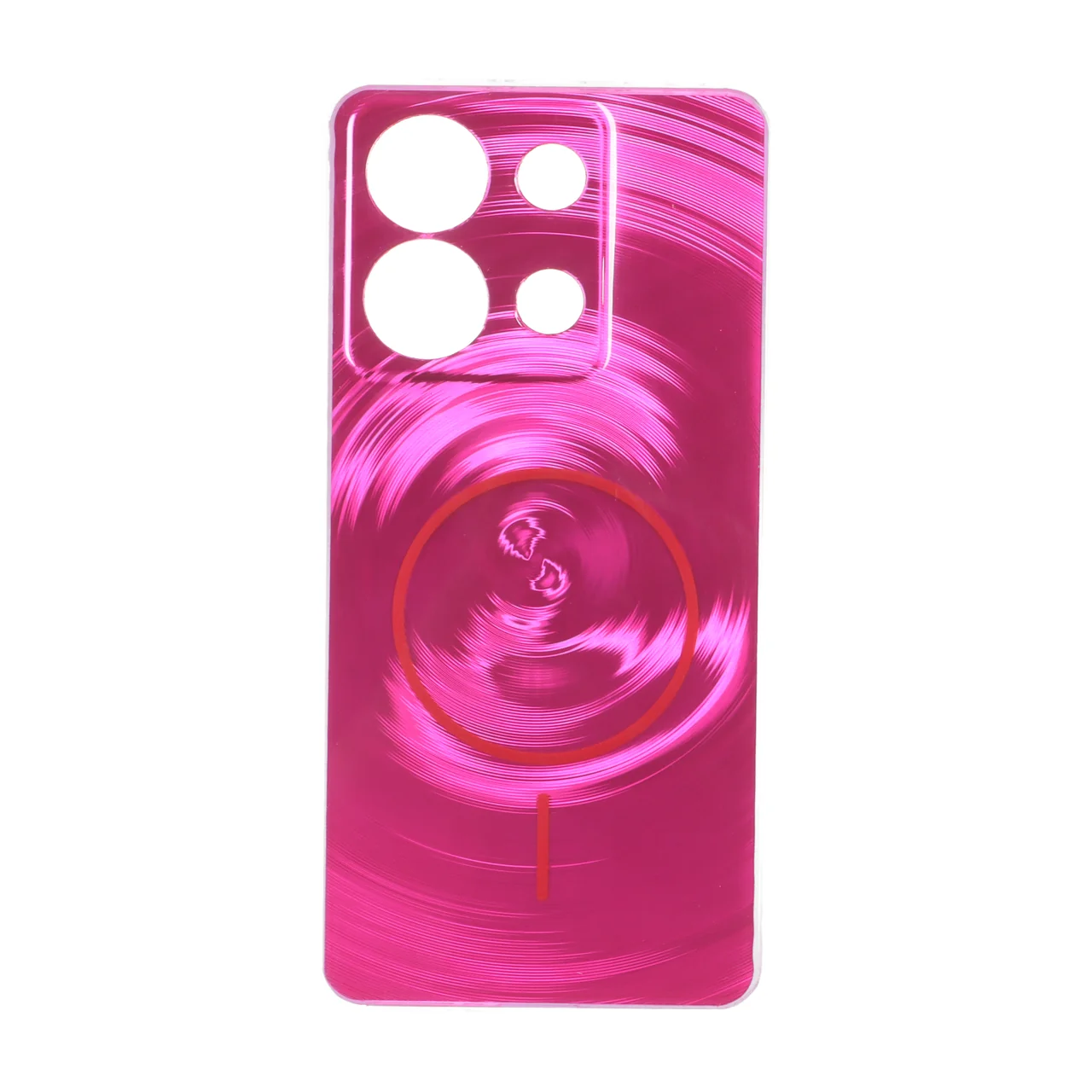 قاب لیزری Circle طرح مگ سیف محافظ لنزدار Xiaomi Redmi Note 13 4G - صورتی فانتزی