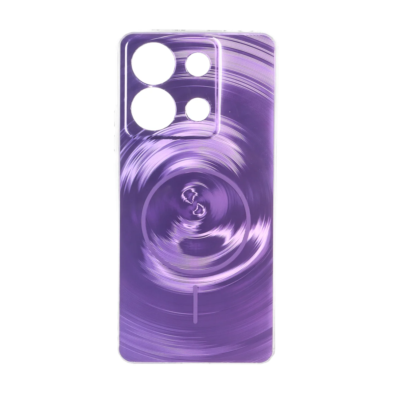 قاب لیزری Circle طرح مگ سیف محافظ لنزدار Xiaomi Redmi Note 13 4G - بنفش