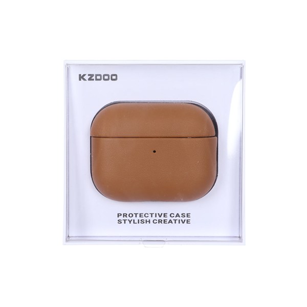 کاور ایرپاد اورجینال چرمی KDoo مدل Apple Airpods Pro 3 - قهوه ای (پک دار)