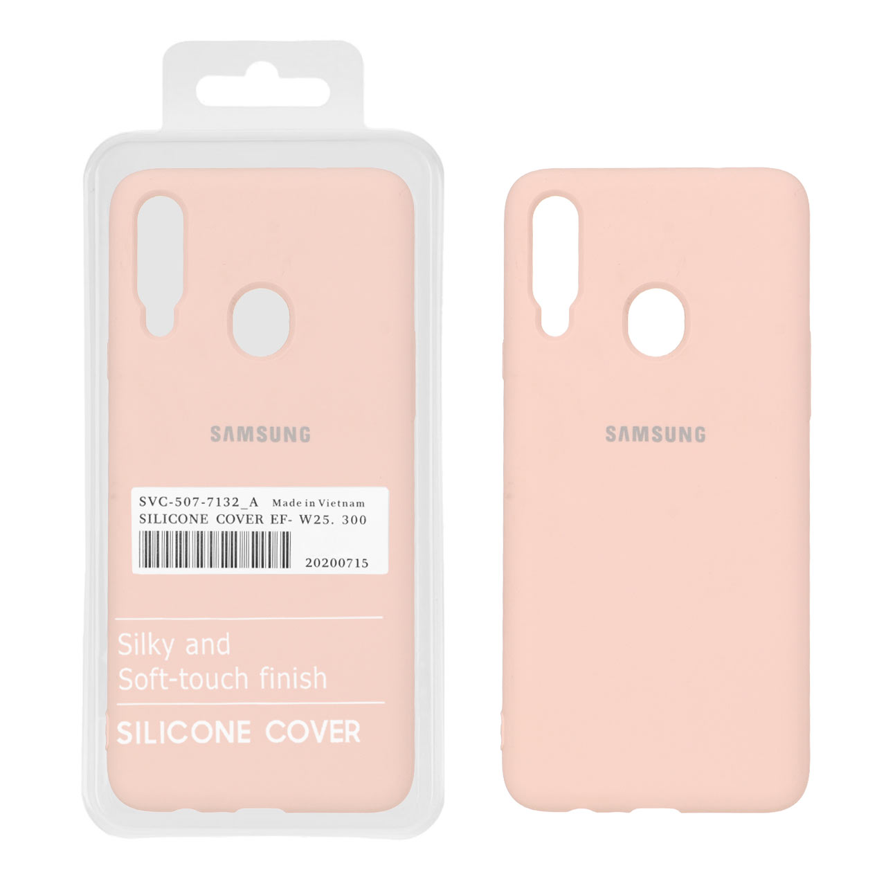 قاب سیلیکونی پاک کنی اورجینال درجه یک Samsung Galaxy A20s - کالباسی (پک دار)