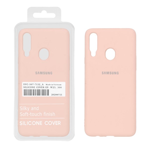 قاب سیلیکونی پاک کنی اورجینال درجه یک Samsung Galaxy A20s - کالباسی (پک دار)