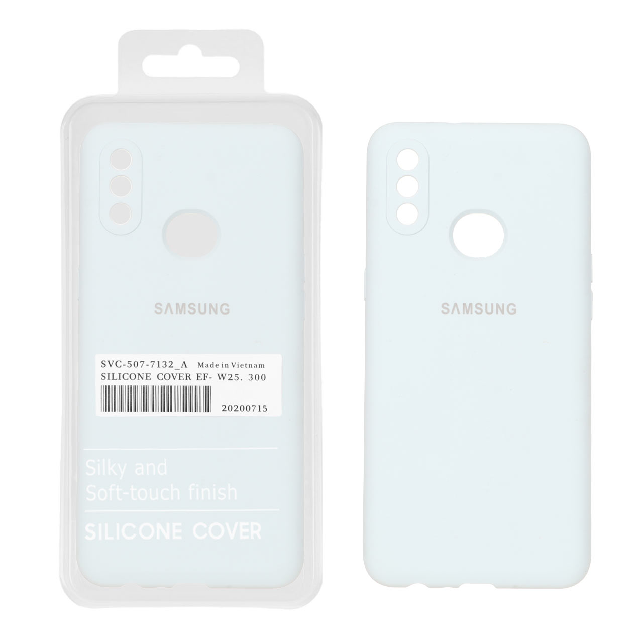 قاب سیلیکونی پاک کنی اورجینال درجه یک Samsung Galaxy A10s - آبی آسمانی (پک دار)