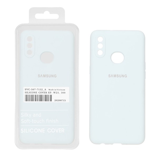 قاب سیلیکونی پاک کنی اورجینال درجه یک Samsung Galaxy A10s - آبی آسمانی (پک دار)