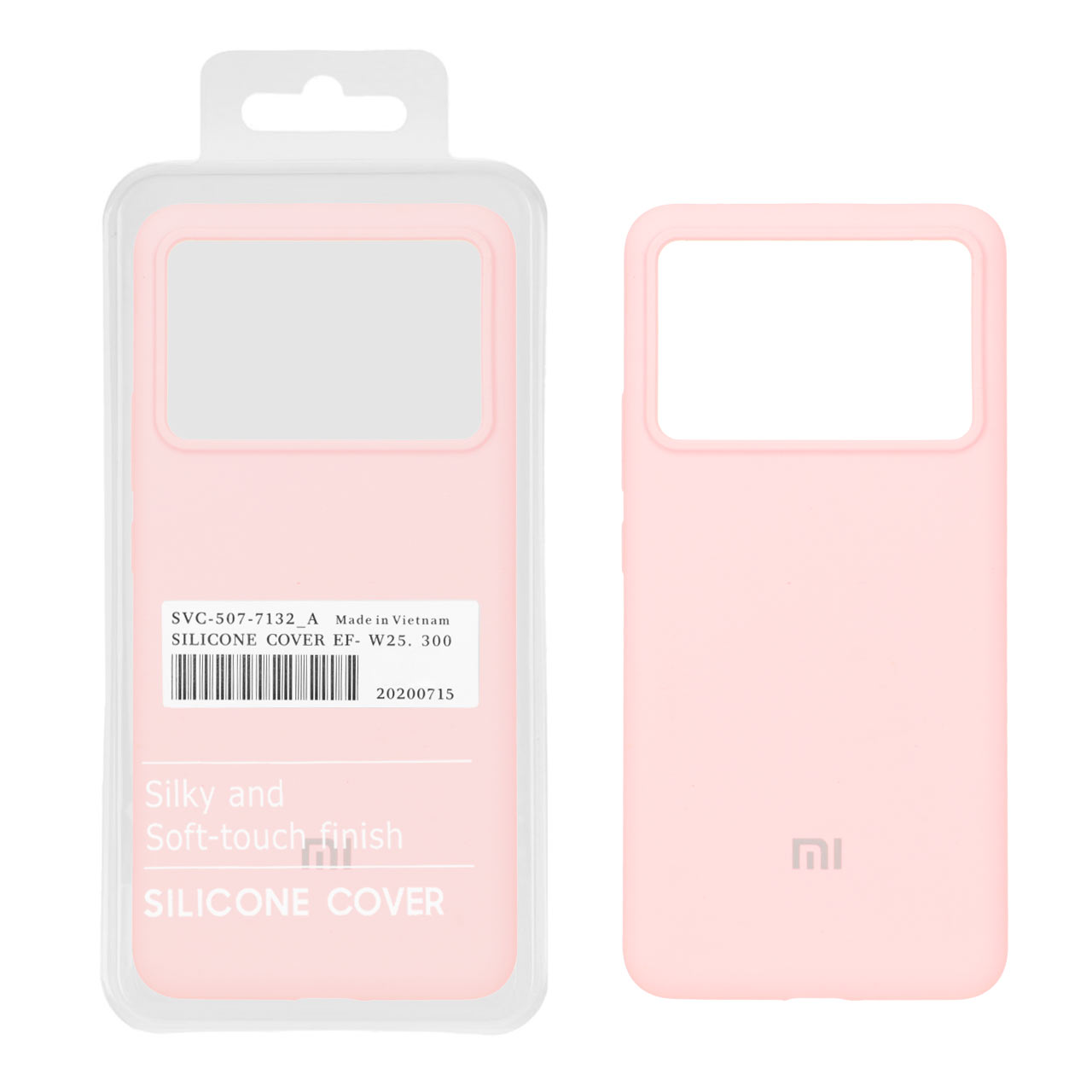 قاب سیلیکونی پاک کنی اورجینال درجه یک Xiaomi Poco X6 Pro 5G / Redmi K70E - صورتی (پک دار)