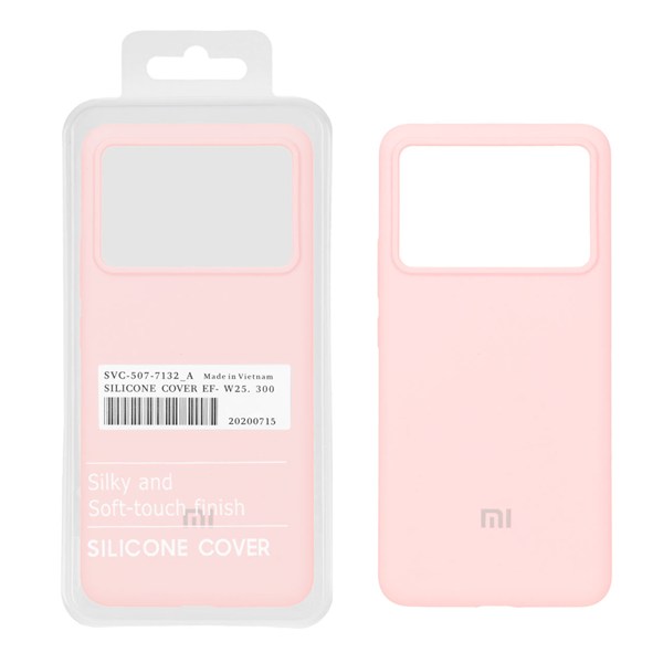 قاب سیلیکونی پاک کنی اورجینال درجه یک Xiaomi Poco X6 Pro 5G / Redmi K70E - صورتی (پک دار)