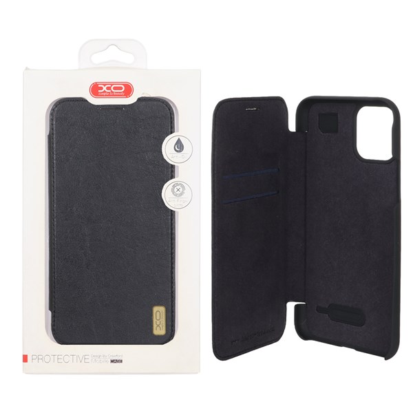 کیف موبایل چرمی XO داخل مخمل Apple iPhone 11 Pro - مشکی (پک دار)
