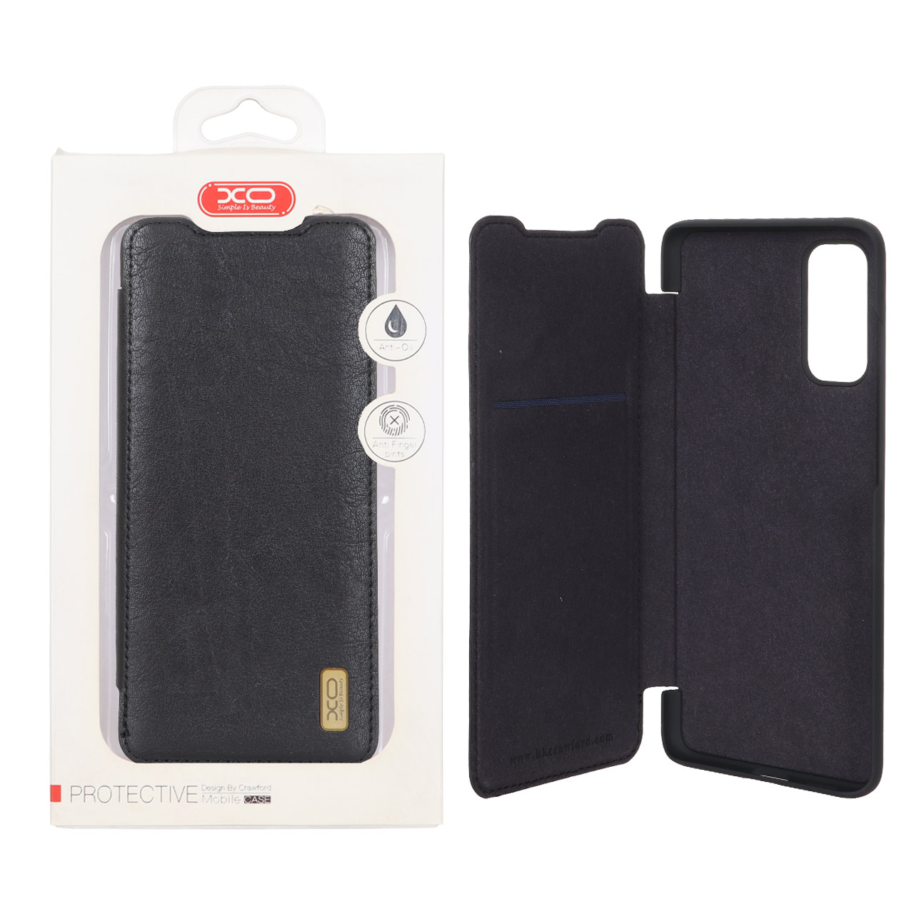 کیف موبایل چرمی XO داخل مخمل Samsung Galaxy S20 - مشکی (پک دار)