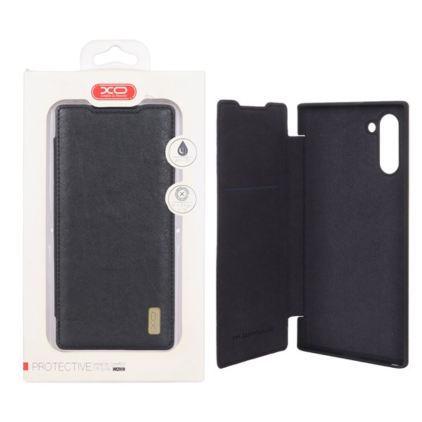 کیف موبایل چرمی XO داخل مخمل Samsung Galaxy Note 10 - مشکی (پک دار)
