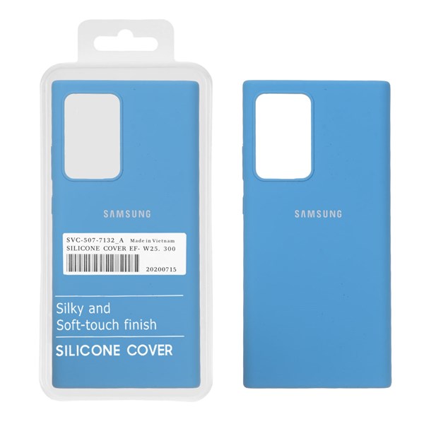 قاب سیلیکونی پاک کنی اورجینال درجه یک Samsung Galaxy Note20 Ultra - آبی کد2 (پک دار)