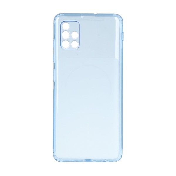 قاب ژله ای شفاف مستطیلی طرح مگ سیف Spark مدل Samsung Galaxy A51 / M40s - آبی