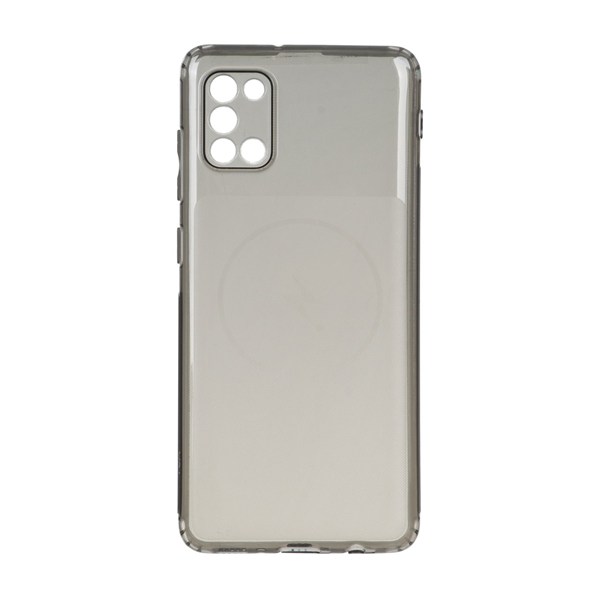 قاب ژله ای شفاف مستطیلی طرح مگ سیف Spark مدل Samsung Galaxy A31 - مشکی