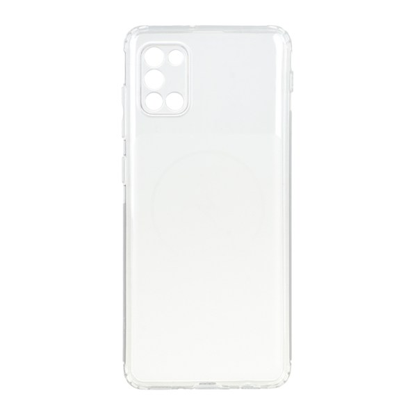 قاب ژله ای شفاف مستطیلی طرح مگ سیف Spark مدل Samsung Galaxy A31